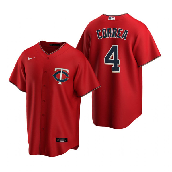 Minnesota Twins #4 Carlos Correa Red Cool Base Stitched Jersey - Zenithce