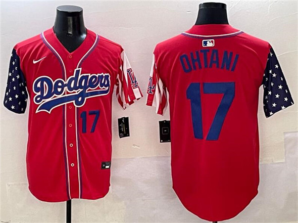 Los Angeles Dodgers #17 Shohei Ohtani Red Limited Stitched Jersey - Zenithce