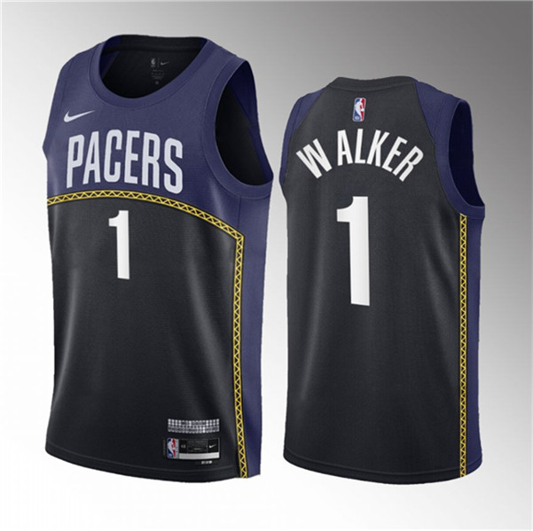 Indiana Pacers #1 Jarace Walker Blue 2023 Draft City Edition Stitched Jersey - Zenithce