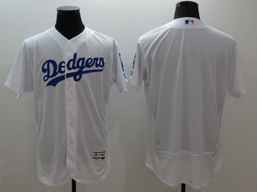 Dodgers Blank White Flexbase Authentic Collection Stitched Jersey - Zenithce