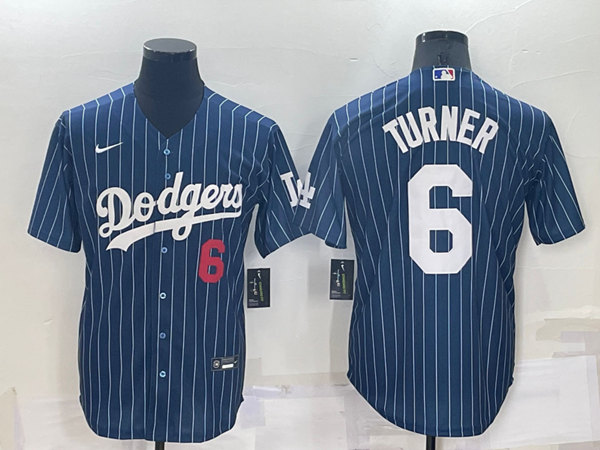 Los Angeles Dodgers #6 Trea Turner Navy Cool Base Stitched Baseball Jersey - Zenithce