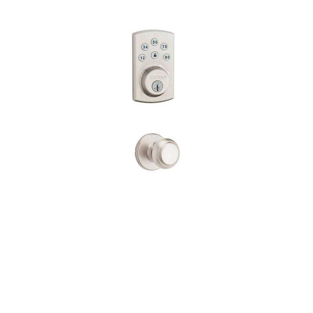 Kwikset Powerbolt2 Single Cylinder Electronic Deadbolt Featuring SmartKey Security and Cove Passage Knob - Zenithce
