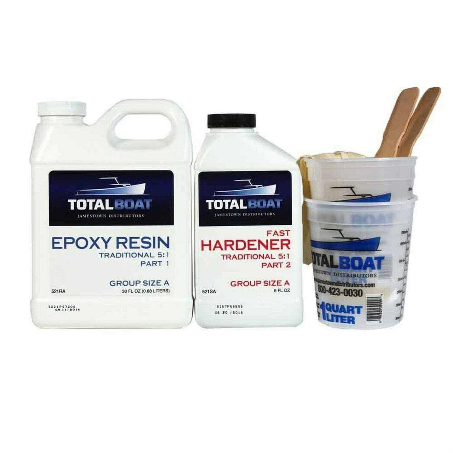 TotalBoat 5:1 Epoxy Resin Kit, Marine Grade Epoxy for Fiberglass and Wood Boat Building and Repair - Zenithce