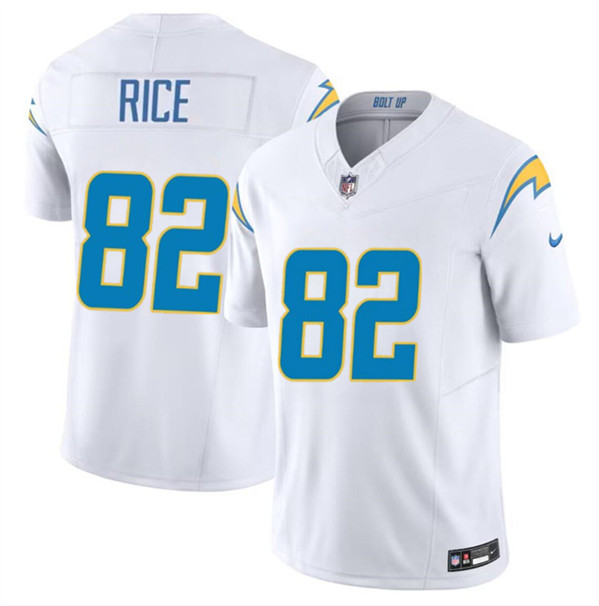 Los Angeles Chargers #82 Brenden Rice White 2024 Draft F.U.S.E. Vapor Limited Stitched Jersey - Zenithce