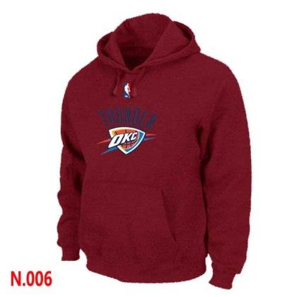 Mens Oklahoma City Thunder Red Pullover Hoodie 2 - Zenithce