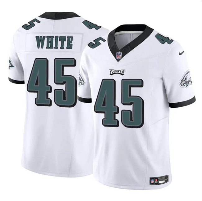 Philadelphia Eagles #45 Devin White White 2023 F.U.S.E Vapor Untouchable Limited Stitched Jersey - Zenithce