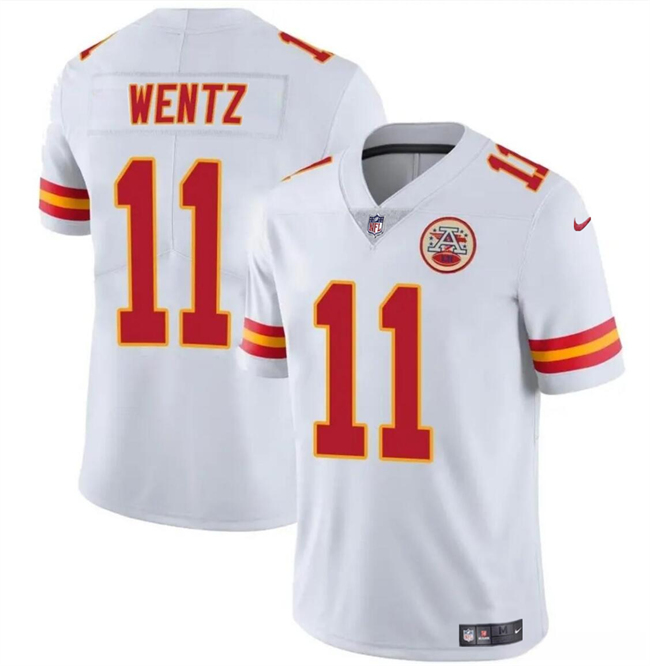 Kansas City Chiefs #11 Carson Wentz White Vapor Untouchable Limited Stitched Jersey - Zenithce