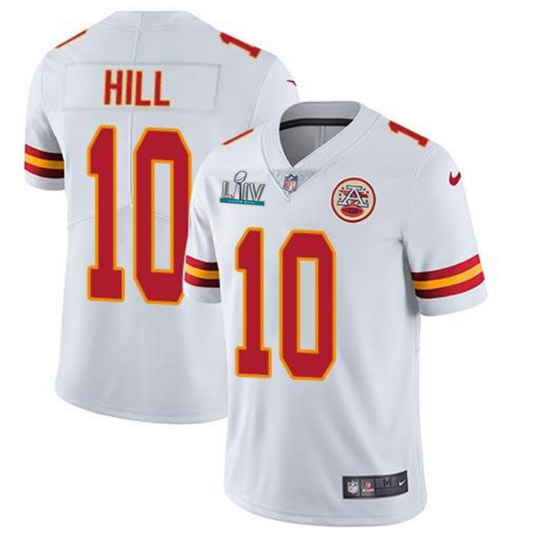 Chiefs #10 Tyreek Hill Red Super Bowl LIV Stitched Limited Rush Jersey - Zenithce