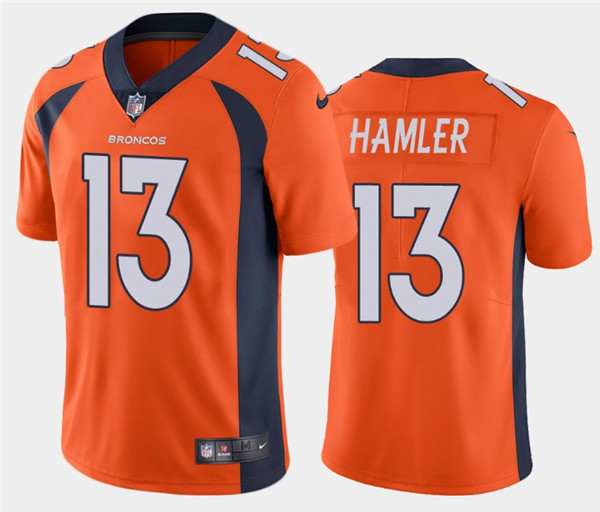Denver Broncos #13 KJ Hamler Orange Vapor Untouchable Limited Stitched Jersey - Zenithce