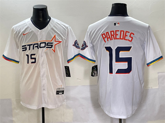 Houston Astros #15 Isaac Paredes White 2025 City Connect Limited Stitched Jersey - Zenithce
