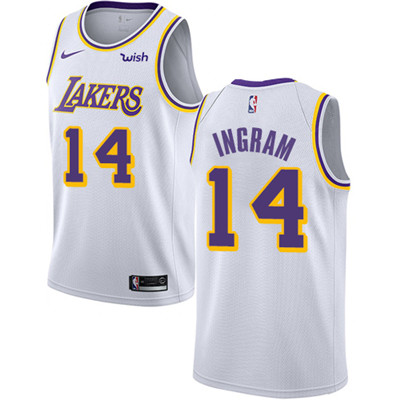 Los Angeles Lakers #14 Brandon Ingram White Swingman Association Edition Jersey - Zenithce