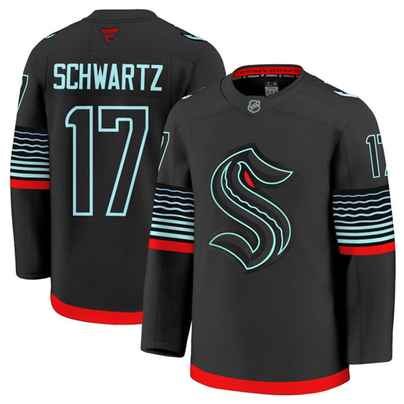 Seattle Kraken #17 Jaden Schwartz Black Alternate Stitched Jersey - Zenithce