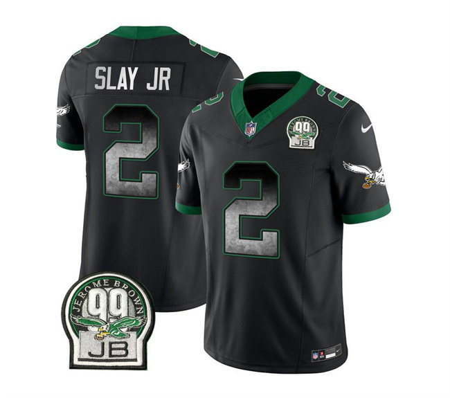 Philadelphia Eagles #2 Darius Slay JR Black 2023 F.U.S.E. Throwback Vapor Untouchable Limited Stitched Jersey - Zenithce