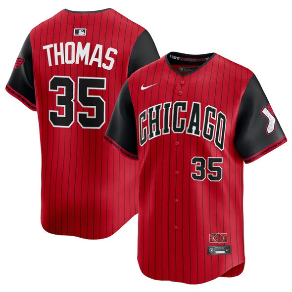 Chicago White Sox #35 Frank Thomas Red Black 2025 City Connect Limited Stitched Jersey - Zenithce