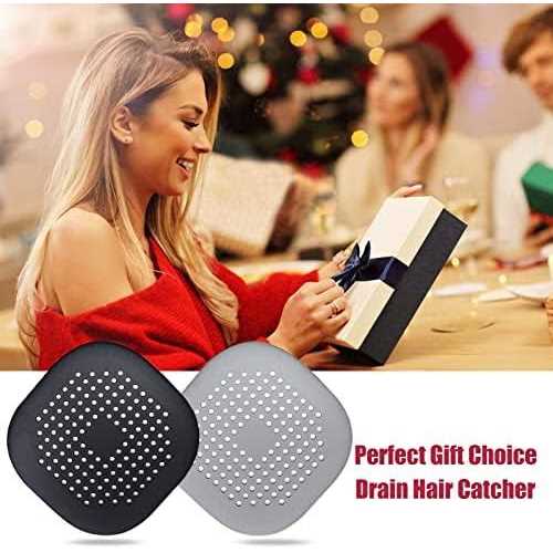 Square Silicone Hair Drain Cover For Shower With Suction Cup - Zenithce