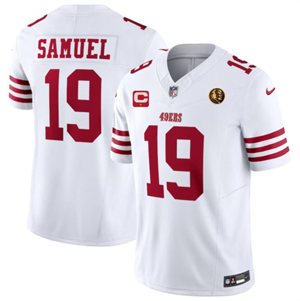 San Francisco 49ers #19 Deebo Samuel White 2023 F.U.S.E. With 1-Star C Patch And John Madden Patch Vapor Limited Stitched Jersey - Zenithce