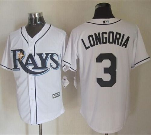 Rays #3 Evan Longoria White New Cool Base Stitched Jersey - Zenithce