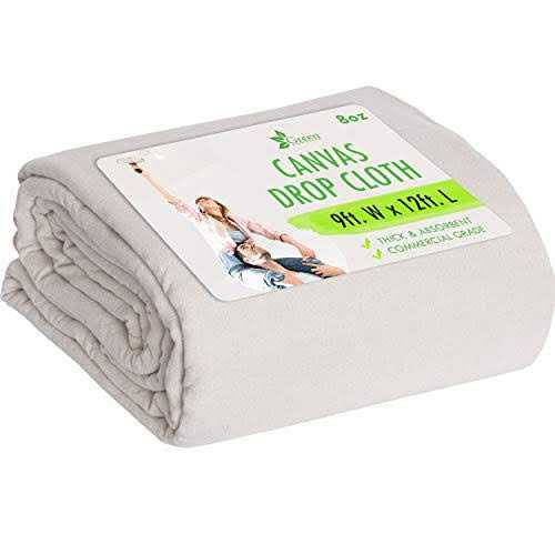 Green Lifestyle All Purpose Canvas Drop Cloth Canvas Tarp Canvas Fabric Drop Cloth Curtains - Zenithce
