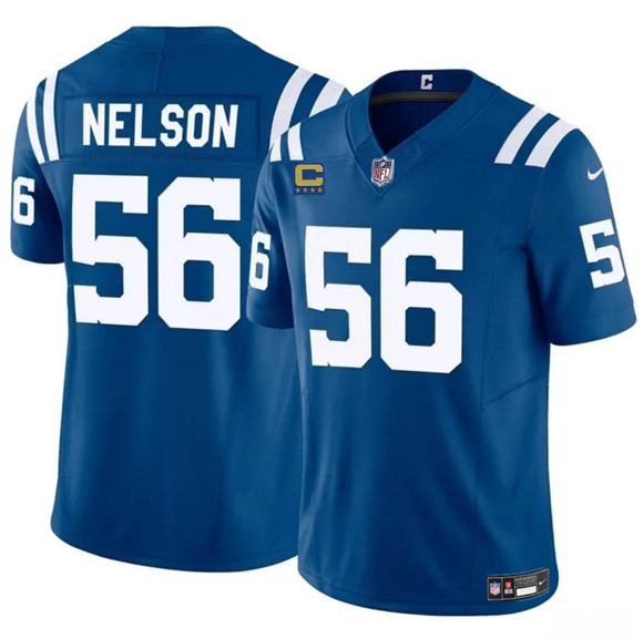 Indianapolis Colts #56 Quenton Nelson Blue 2025 F.U.S.E. With 4-Star C Patch Vapor Limited Stitched Jersey - Zenithce