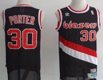 Portland Trail Blazers #30 Terry Porter Black Swingman Throwback Jersey - Zenithce