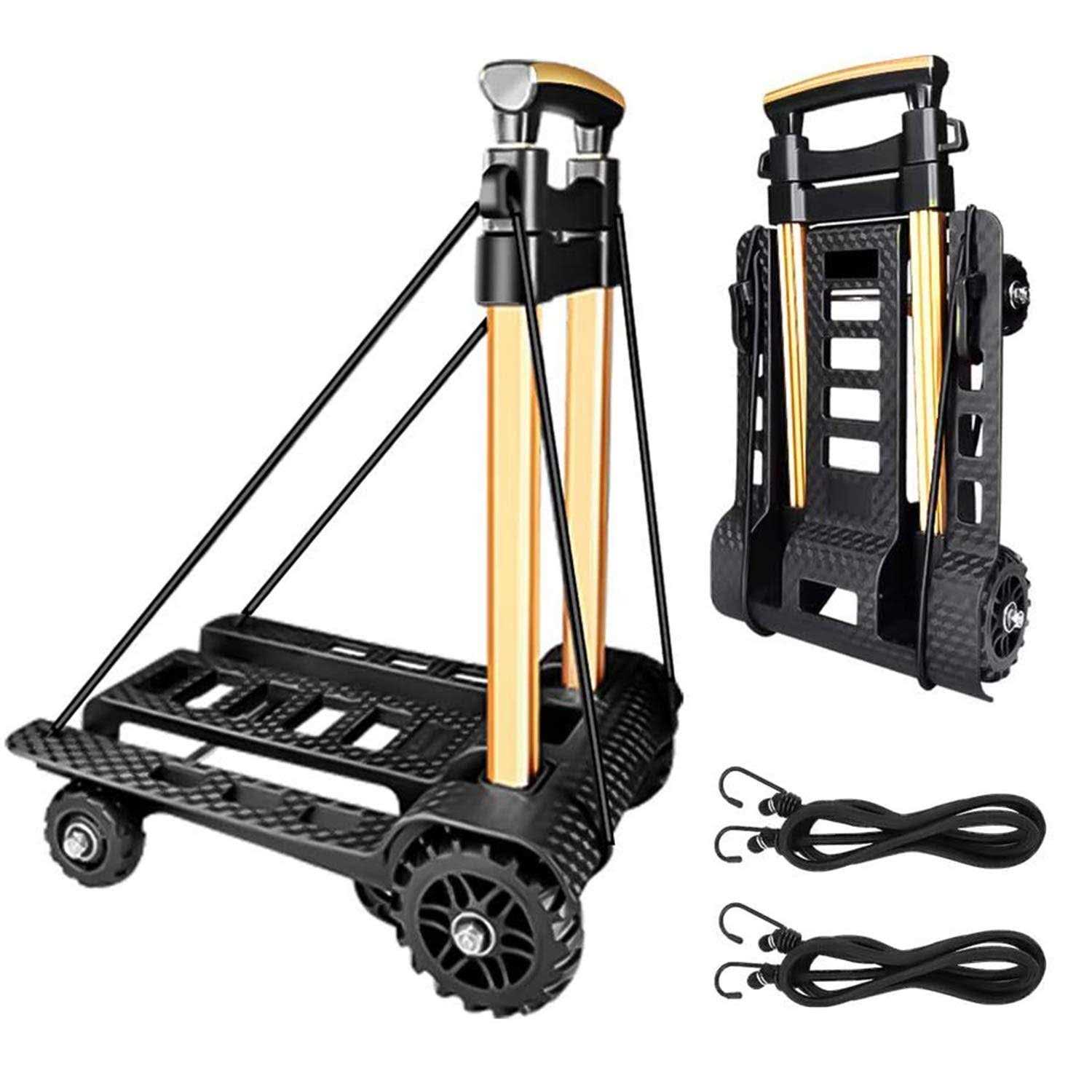 Folding Hand Truck Portable Foldable Dolly Cart Aluminum Dolly Cart Trolley Cart - Zenithce