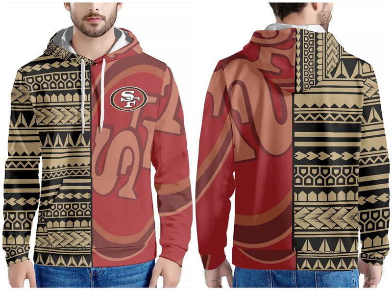 San Francisco 49ers Red Gold Pullover Hoodie - Zenithce