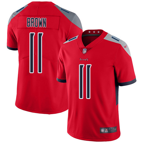 Tennessee Titans #11 A.J. Brown Red Stitched Inverted Legend Jersey - Zenithce