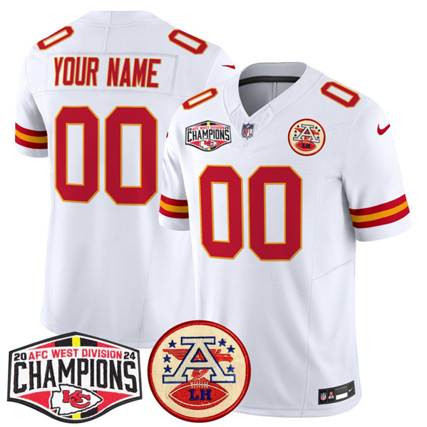 Kansas City Chiefs Custom White F.U.S.E. 2024 AFC West Division Champions Vapor Limited Stitched Jersey - Zenithce