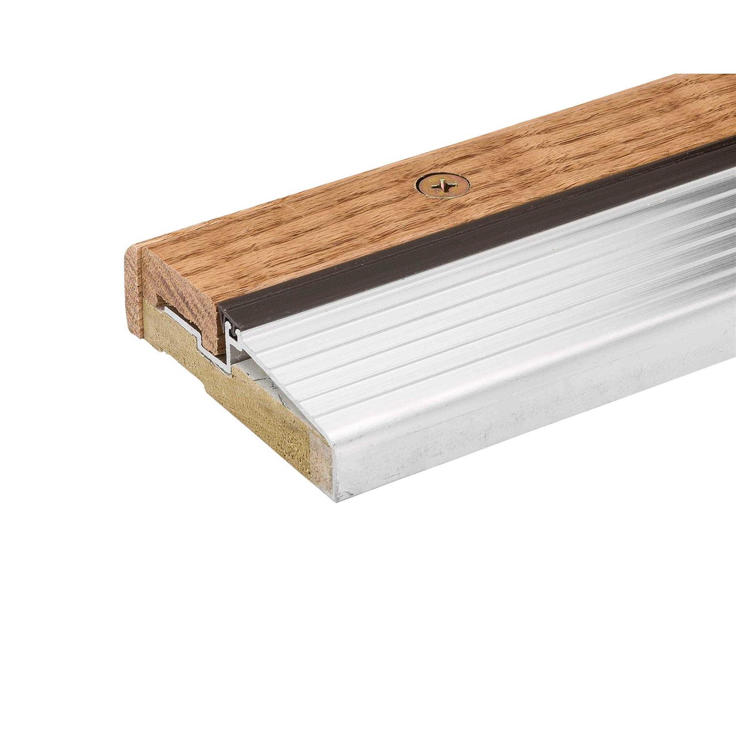 Randall Manufacturing Oak & Aluminum Adjustable Threshold 3 5/8 Wide Adjustable from 1 1/8 to 1 1/2 High - Zenithce