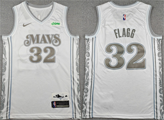Dallas Mavericks #32 Cooper Flagg White 2025 City Edition Stitched Jersey - Zenithce