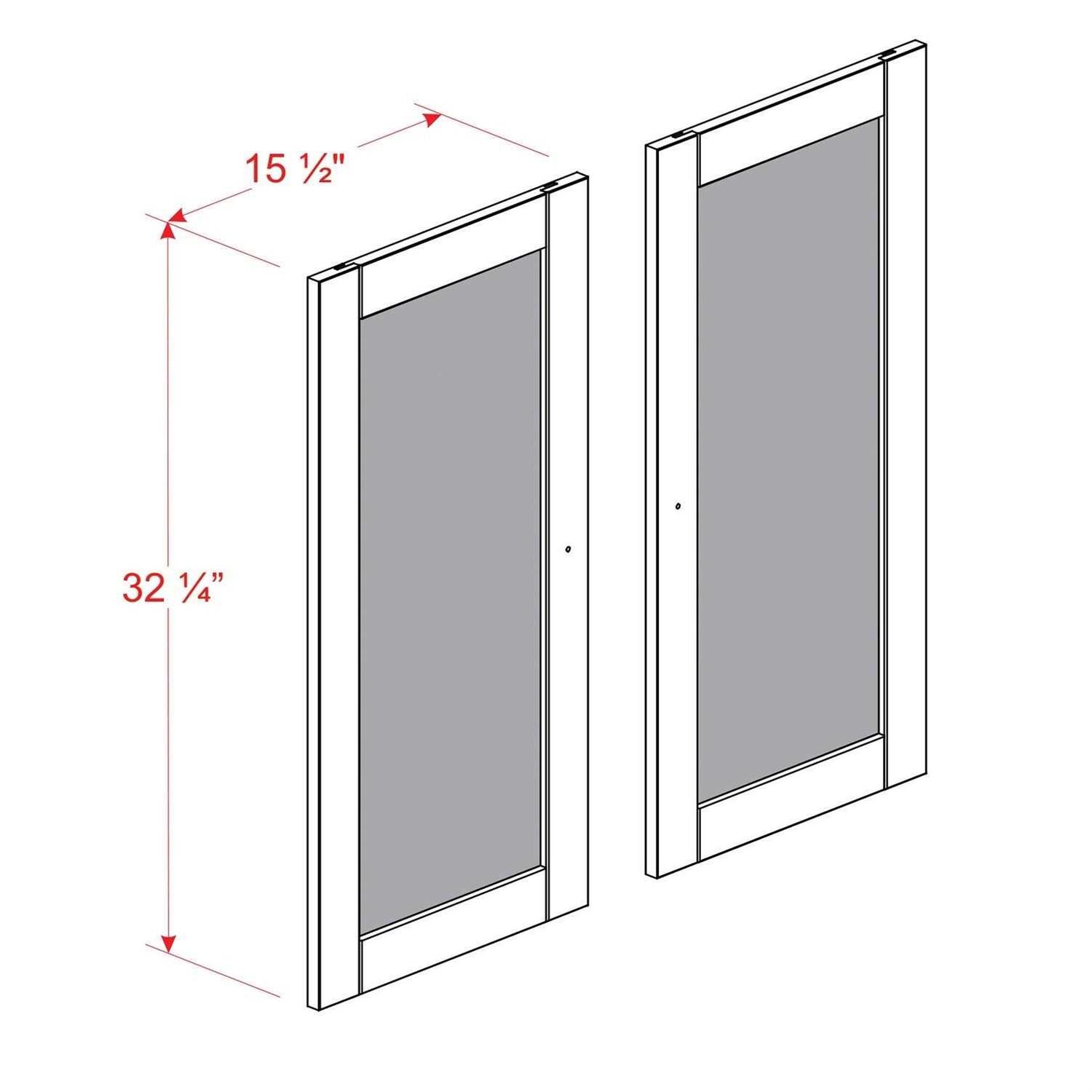 Palace Imports 100% Solid Wood Modular Kitchen Pantry Double Kit - Zenithce