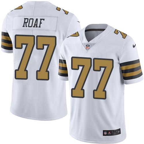 Saints #77 Willie Roaf White Stitched Limited Rush Nike Jersey - Zenithce