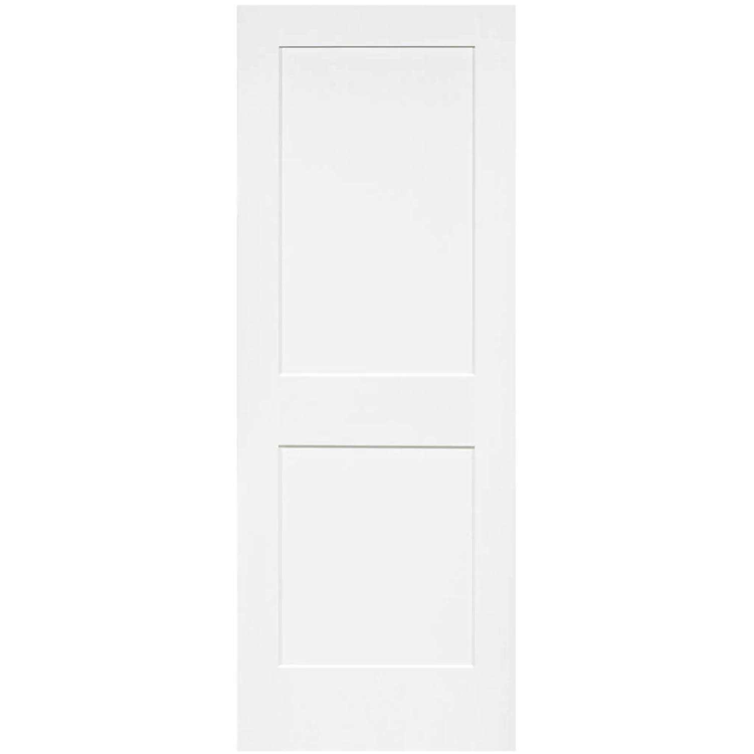 Kimberly Bay 80 in. White 1+2 Panel Shaker Solid Core Pine Interior Door Slab - Zenithce