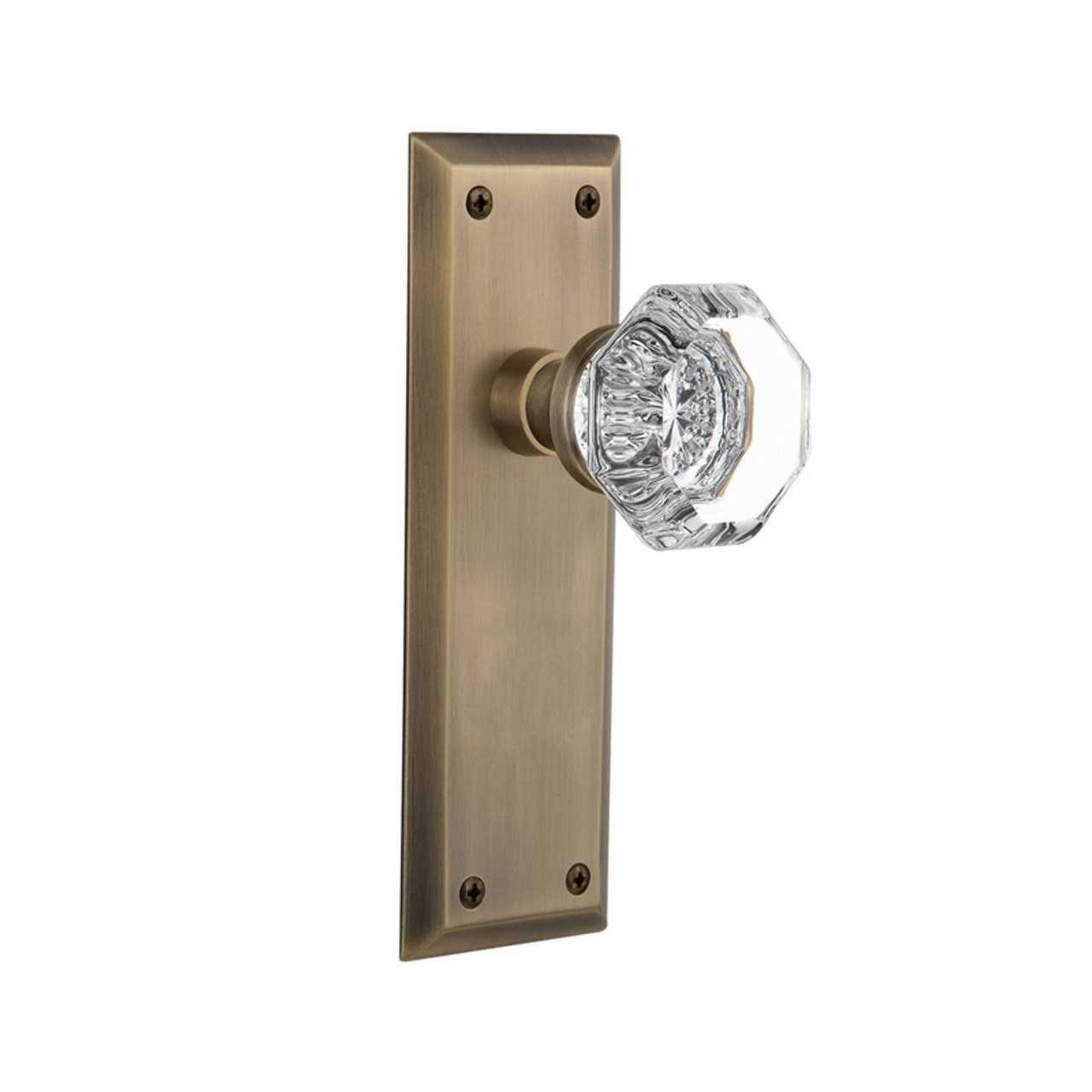 Nostalgic Warehouse New York Plate Privacy New York Door Knob in Oil-Rubbed Bronze 733121 - Zenithce