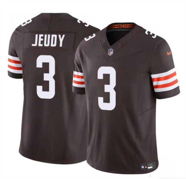 Cleveland Browns #3 Jerry Jeudy Brown 2023 F.U.S.E. Vapor Limited Stitched Jersey - Zenithce