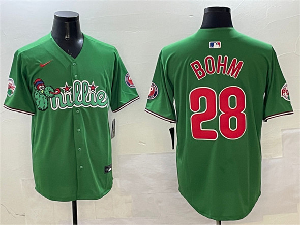 Philadelphia Phillies #28 Alec Bohm Green Phanatic Limited Stitched Jersey - Zenithce