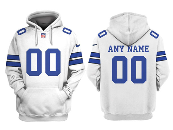 Dallas Cowboys Customized White Pullover Hoodie - Zenithce