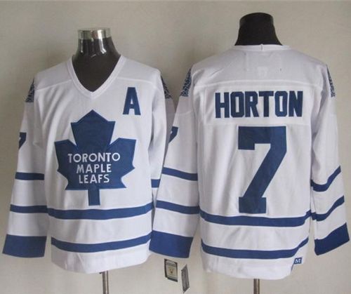 Maple Leafs #7 Tim Horton White CCM Throwback Stitched Jersey - Zenithce