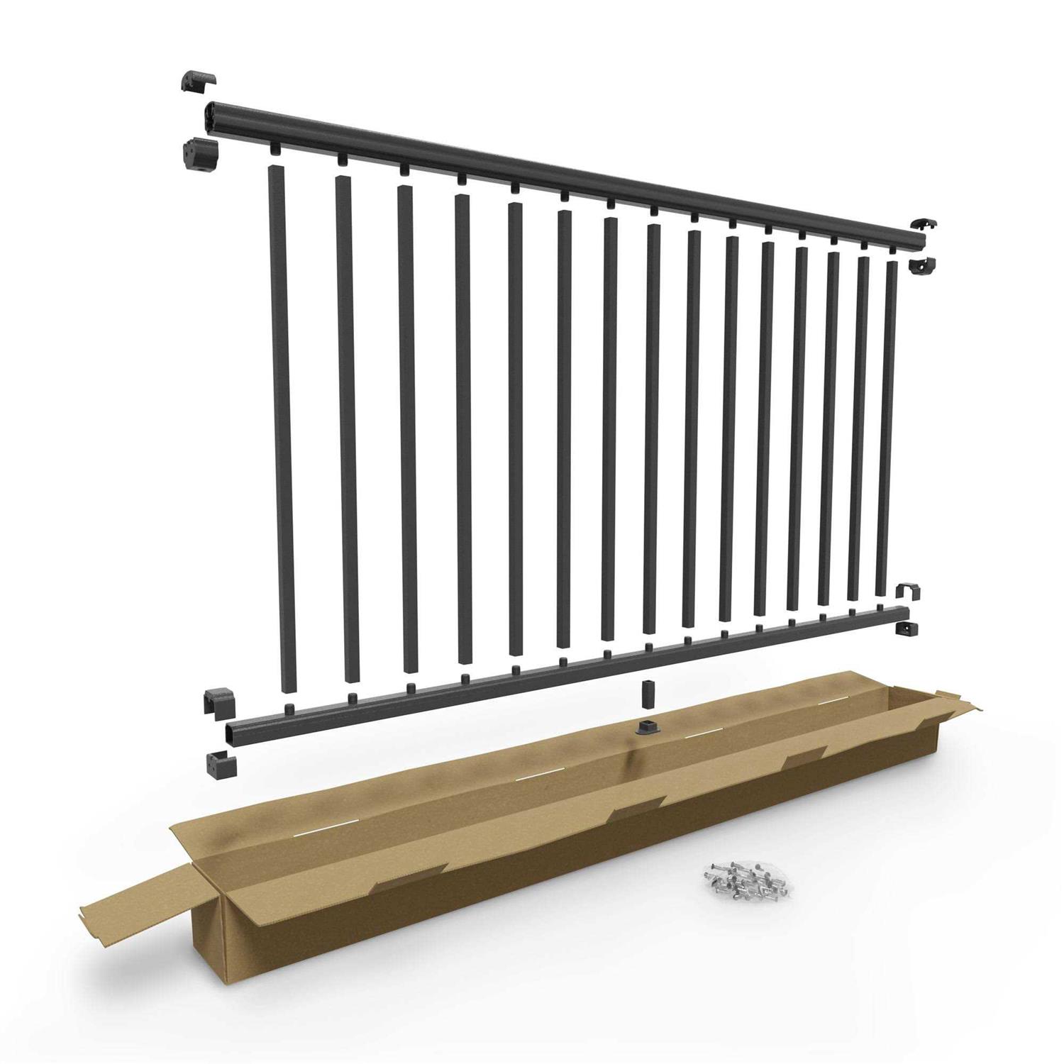 Ultra Max 2.5 in. x 2.5 in. x Textured Powder Coated Aluminum Deck Post Kit - Zenithce