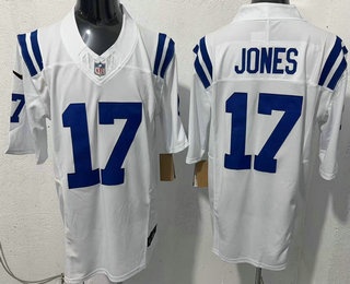 Indianapolis Colts #17 Daniel Jones Limited White FUSE Vapor Jersey - Zenithce