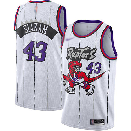 Raptors #43 Pascal Siakam White Swingman Hardwood Classics Jersey - Zenithce
