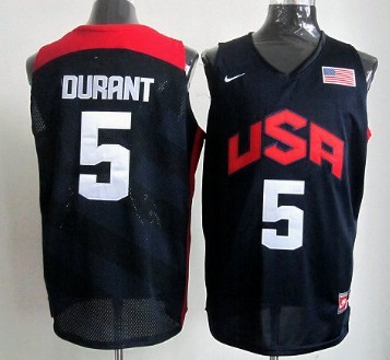 2012 Olympics Team USA #5 Kevin Durant Revolution 30 Swingman Blue Jersey - Zenithce