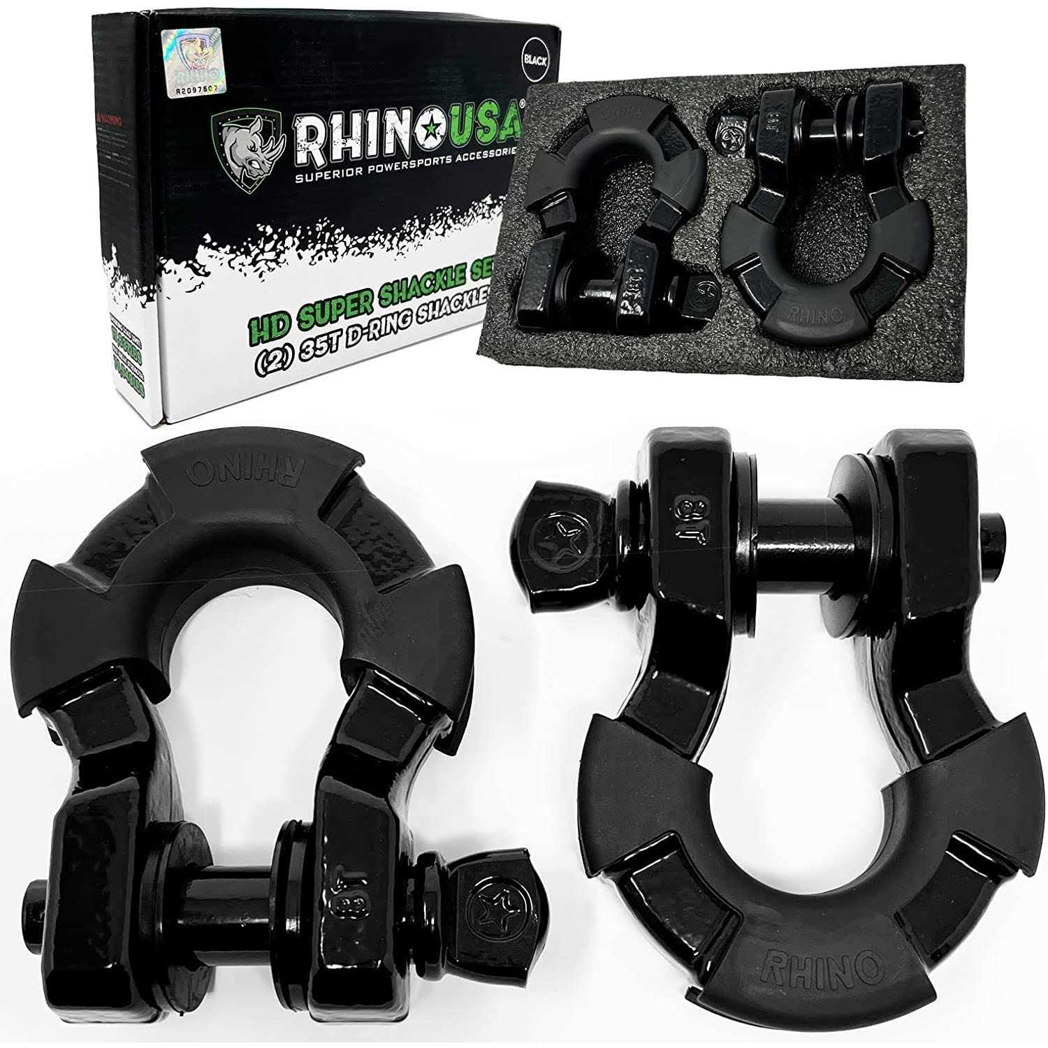 Rhino USA 3/4 inch D-Ring Shackle Set - Zenithce
