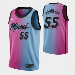 Miami Heat #55 Duncan Robinson 2021 BluePink City Edition Vice Stitched Jersey - Zenithce