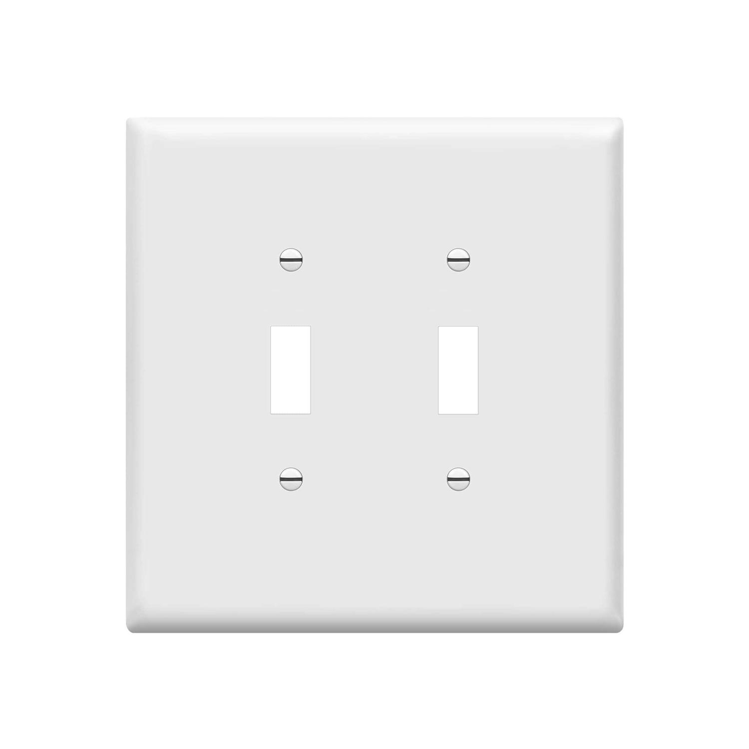 Enerlites Double Paddle Rocker Decorator Switch Ground Terminal - Zenithce