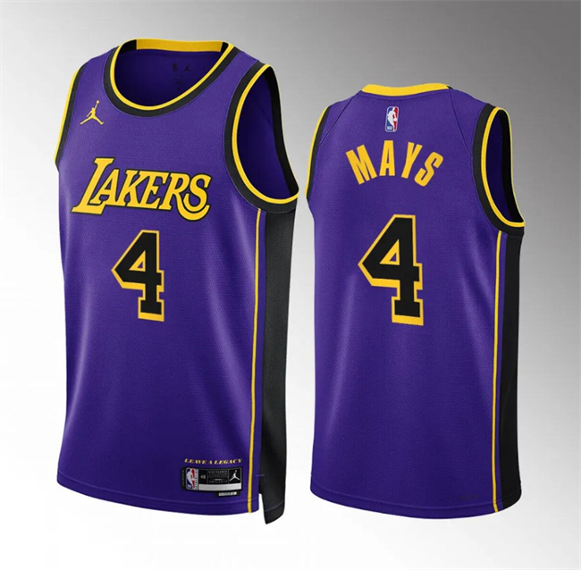 Los Angeles Lakers #4 Skylar Mays Purple Statement Edition Stitched Jersey - Zenithce