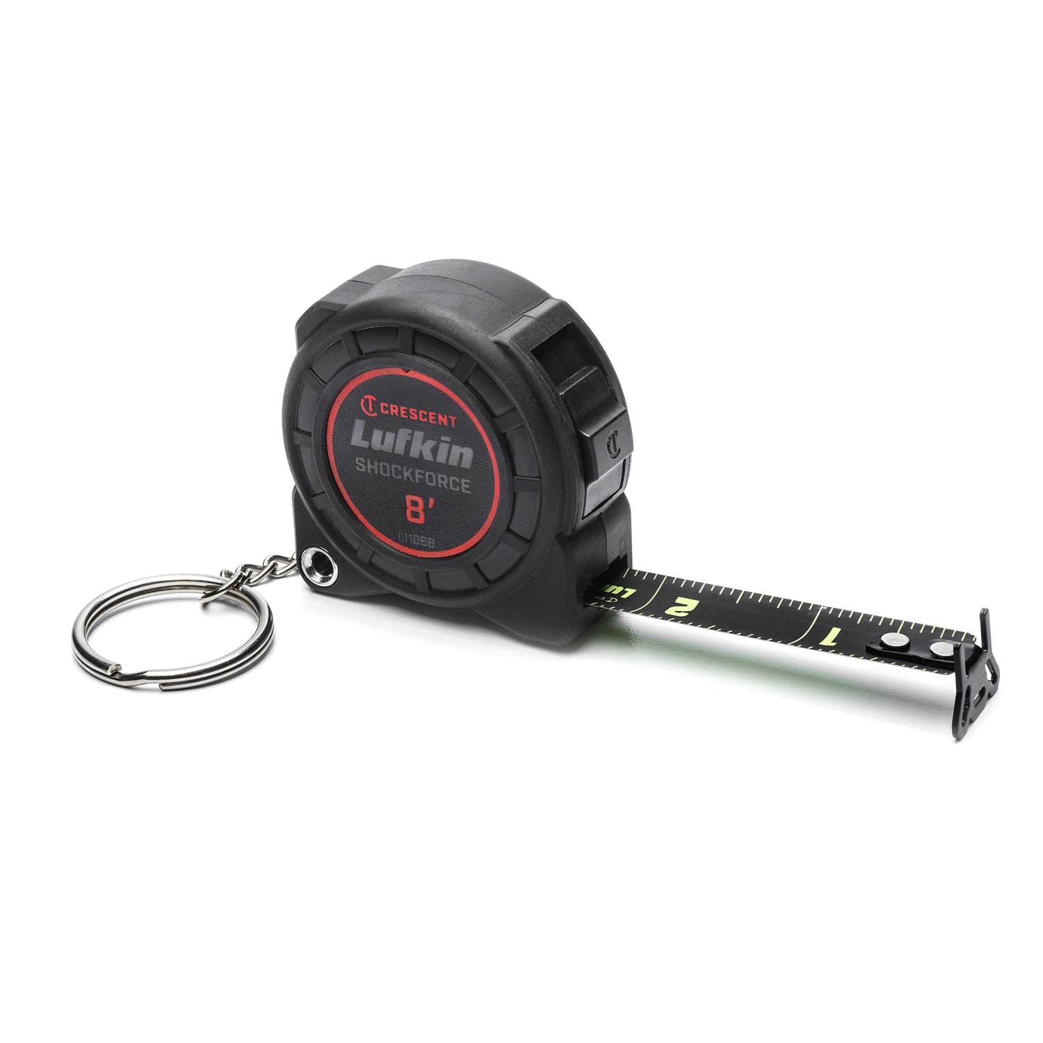 Lufkin 1/2 x 8′ Shockforce Nite Eye Tape Measure Keychain L1108B - Zenithce
