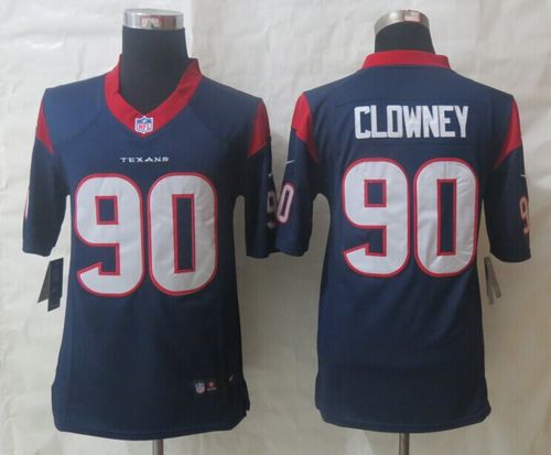 Texans #90 Jadeveon Clowney Navy Blue Team Color Stitched Limited Nike Jersey - Zenithce