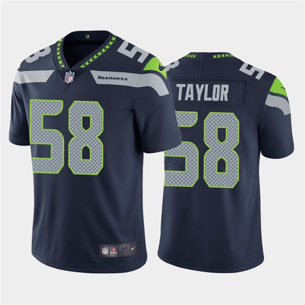 Seattle Seahawks #58 Darrell Taylor Navy Vapor Untouchable Limited Stitched Jersey - Zenithce