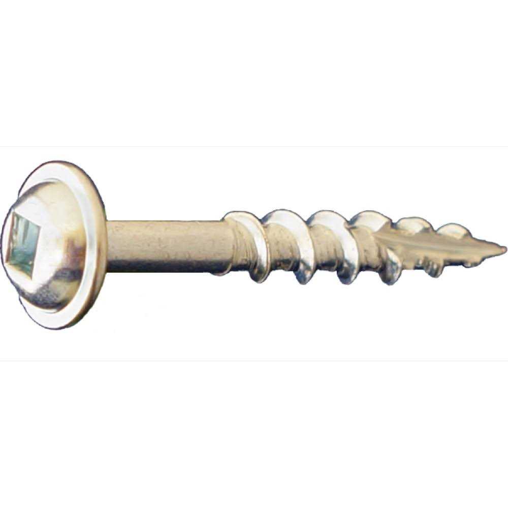 Daggerz DLRWSQ #8 x Square Round Washer Head Coarse Wood Screws Zinc FastoolNow - Zenithce